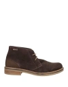 Barbour Man Ankle Boots Dark Brown Size 9 Leather