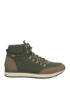 Barbour Man Ankle Boots Military Green Size 9 Textile Fibers