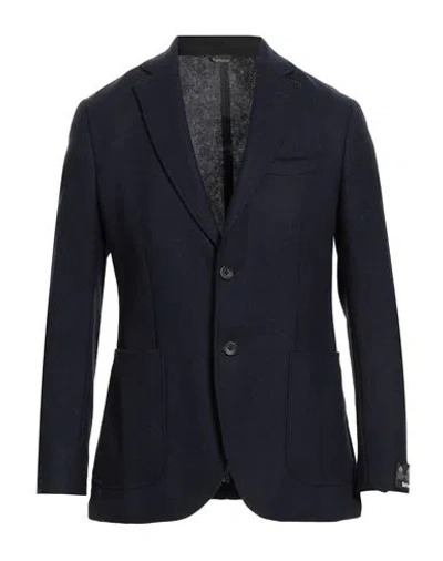 Barbour Man Blazer Navy Size 46 Wool In Blue