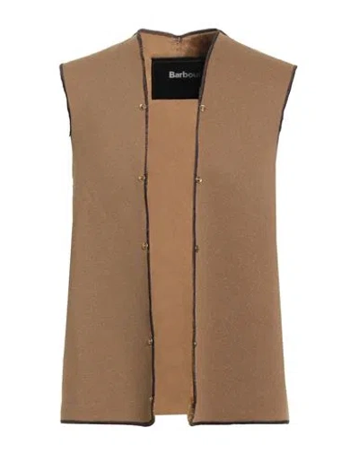 Barbour Man Cardigan Camel Size 50 Acrylic, Polyester In Sand