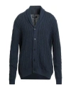 Barbour Man Cardigan Navy Size Xxl Cotton, Linen In Blue