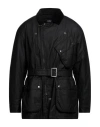 Barbour Man Coat Black Size L Cotton, Wool In Black