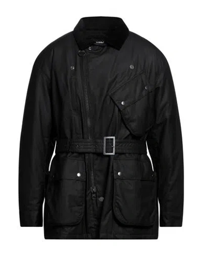 Barbour Man Coat Black Size L Cotton, Wool