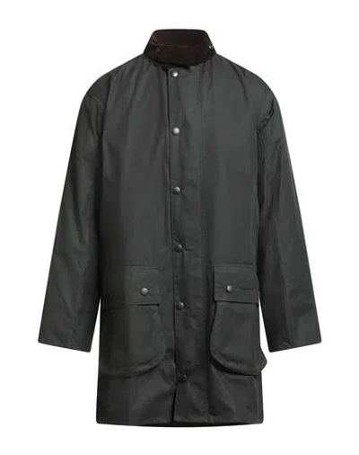 Barbour Man Coat Dark Green Size 42 Cotton In Black