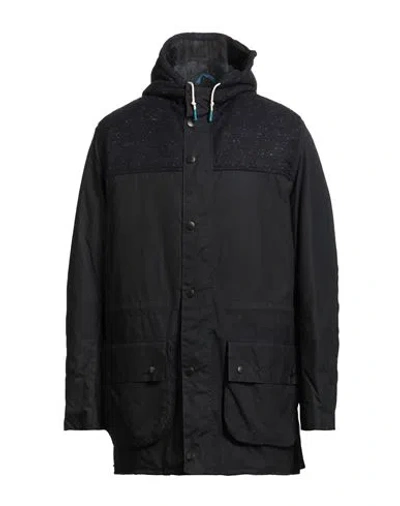 Barbour Man Coat Midnight Blue Size Xxl Cotton, Wool, Polyamide