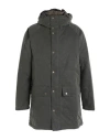 Barbour Man Coat Military Green Size Xxl Cotton, Leather In Green