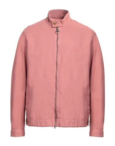 Barbour Man Jacket Antique Rose Size L Cotton, Linen In Pink