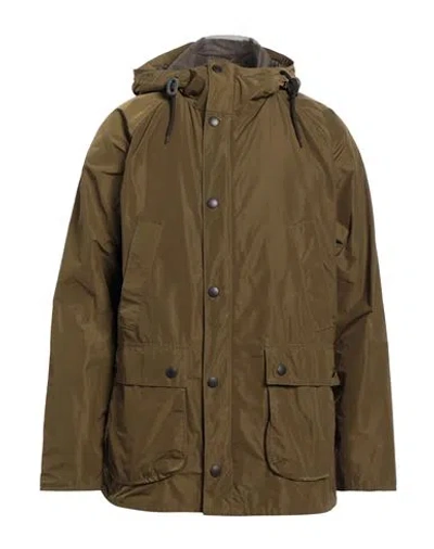 Barbour Man Jacket Military Green Size 42 Polyester In Brown