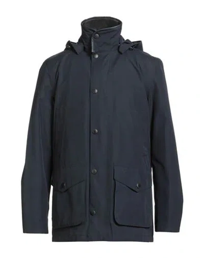 Barbour Man Jacket Navy Size L Polyester, Cotton In Blue