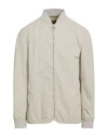 Barbour Man Jacket Off White Size Xl Polyamide In Neutral