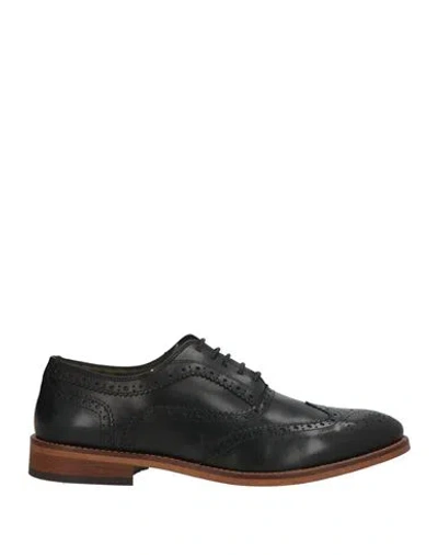 Barbour Man Lace-up Shoes Black Size 10 Leather