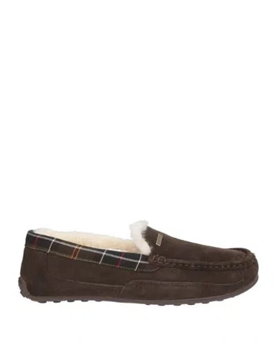 Barbour Man Loafers Dark Brown Size 10 Leather