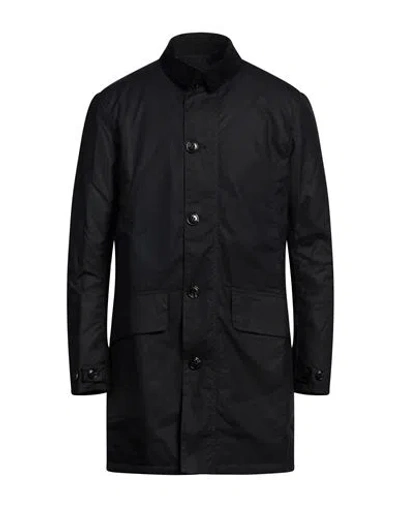 Barbour Man Overcoat & Trench Coat Black Size Xl Cotton