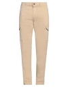 Barbour Man Pants Camel Size 38 Cotton, Elastane In Beige