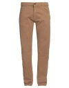 Barbour Man Pants Camel Size 38 Cotton, Elastane In Beige