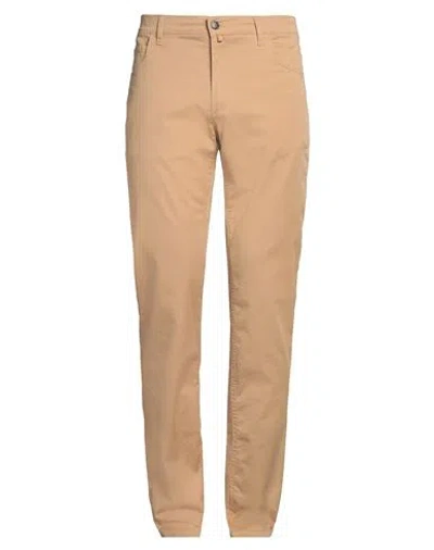 BARBOUR BARBOUR MAN PANTS CAMEL SIZE 40 COTTON, LYOCELL, ELASTANE