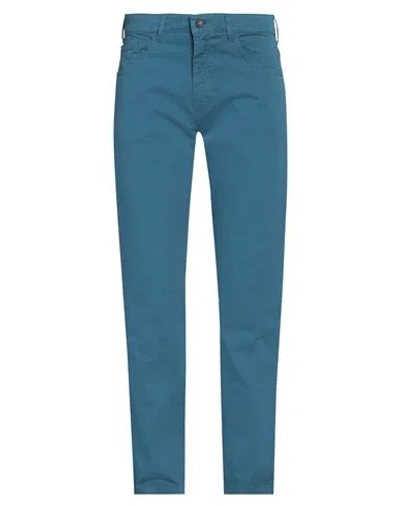 BARBOUR BARBOUR MAN PANTS DEEP TEAL SIZE 40 COTTON, ELASTANE