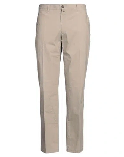 Barbour Man Pants Beige Size 40 Cotton, Elastane In Grey