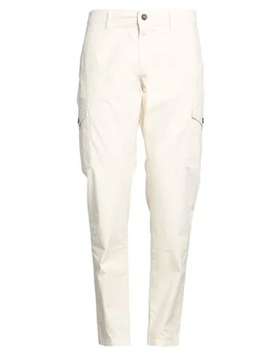 BARBOUR BARBOUR MAN PANTS IVORY SIZE 38 COTTON, ELASTANE
