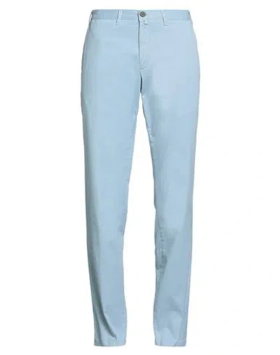Barbour Man Pants Light Blue Size 40 Organic Cotton, Cotton, Elastane