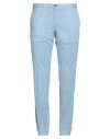 Barbour Man Pants Light Blue Size 40 Organic Cotton, Elastane In Blue