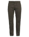 Barbour Man Pants Military Green Size 40 Cotton, Elastane In Green