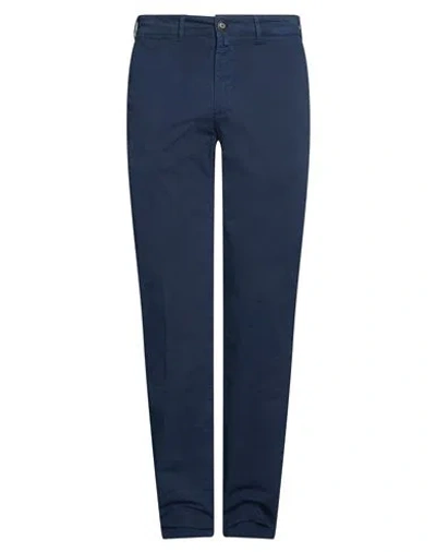 Barbour Man Pants Navy Size 30 Cotton, Elastane In Blue