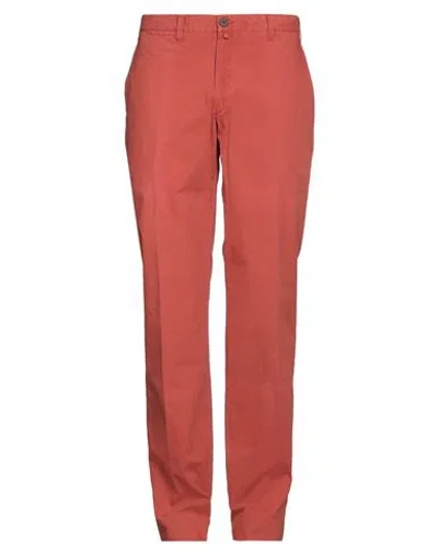 Barbour Man Pants Brick Red Size 34w-32l Cotton