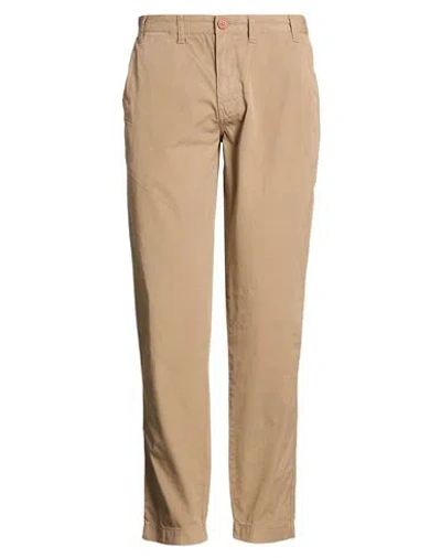 Barbour Man Pants Sand Size 32w-32l Cotton, Elastane In Brown