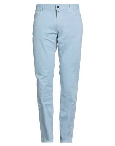 BARBOUR BARBOUR MAN PANTS SKY BLUE SIZE 42 COTTON, ELASTANE