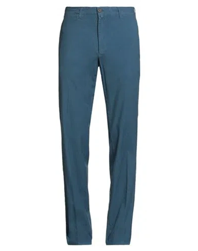 Barbour Man Pants Slate Blue Size 42 Cotton, Elastane