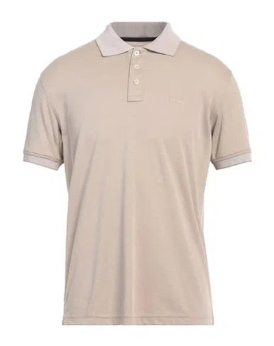 Barbour Man Polo Shirt Beige Size L Cotton In Sand
