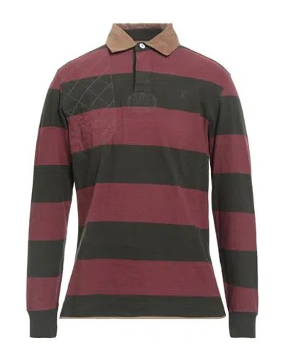 Barbour Man Polo Shirt Brick Size L Cotton In Red