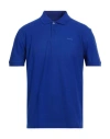 Barbour Man Polo Shirt Bright Blue Size S Pima Cotton In Blue