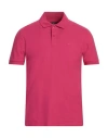 Barbour Man Polo Shirt Fuchsia Size S Cotton In Red
