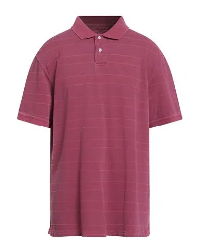 Barbour Man Polo Shirt Garnet Size Xxl Cotton In Pink