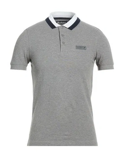 Barbour Man Polo Shirt Grey Size S Cotton In Gray
