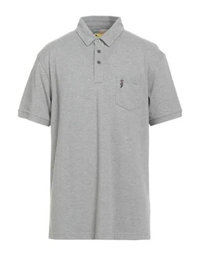 Barbour Man Polo Shirt Grey Size Xl Cotton In Multi