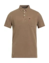 Barbour Man Polo Shirt Khaki Size S Cotton In Brown