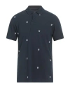 Barbour Man Polo Shirt Midnight Blue Size L Cotton In Blue