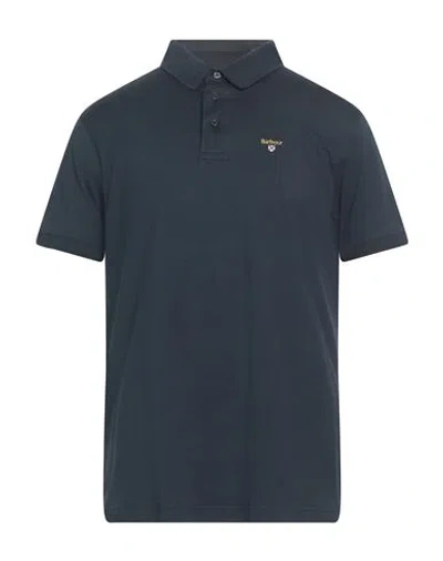 Barbour Man Polo Shirt Midnight Blue Size L Cotton