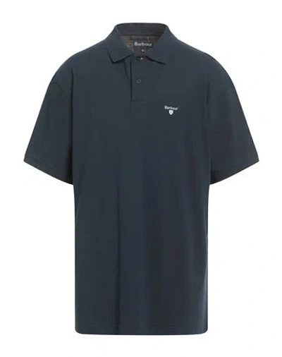 Barbour Man Polo Shirt Midnight Blue Size Xxl Organic Cotton