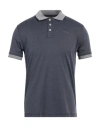 Barbour Man Polo Shirt Navy Size L Cotton, Polyester In Navy