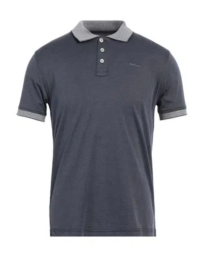 Barbour Man Polo Shirt Navy Size L Cotton, Polyester
