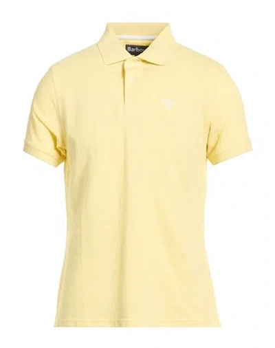 Barbour Man Polo Shirt Pastel Yellow Size Xxl Cotton, Elastane
