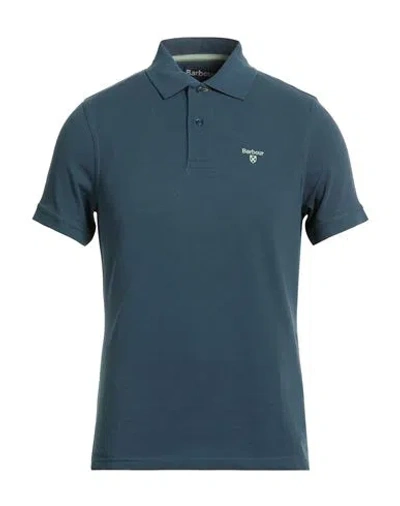 Barbour Logo-embroidered Polo Shirt In Blue