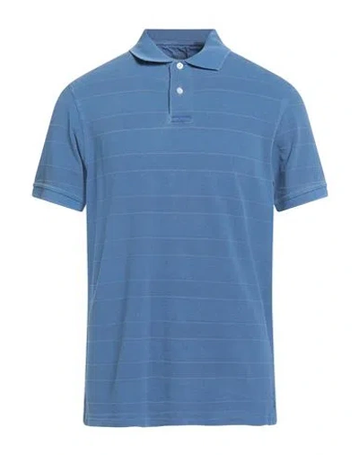 Barbour Man Polo Shirt Slate Blue Size Xxl Cotton