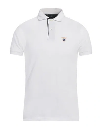 Barbour Man Polo Shirt White Size S Cotton