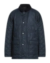 Barbour Man Puffer Navy Size Xl Polyester In Blue
