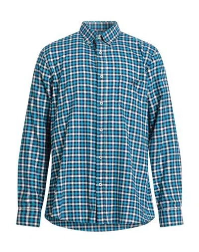 Barbour Man Shirt Azure Size 3xl Cotton In Blue